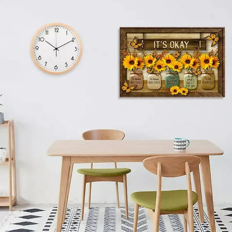 Inspirational Sunflower Canvas Print Wall Art for Home Decor 12x18Inch Pokemon poster Howls moving castle Art print Fallout  Sza