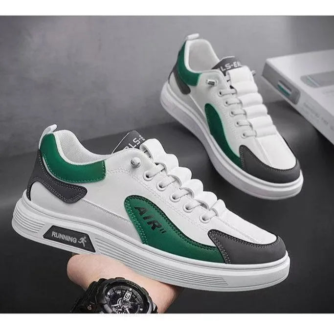 2025 new men's shoes with low top leather, fashionable and trendy running and sports, one foot casual shoes, and trendy shoes