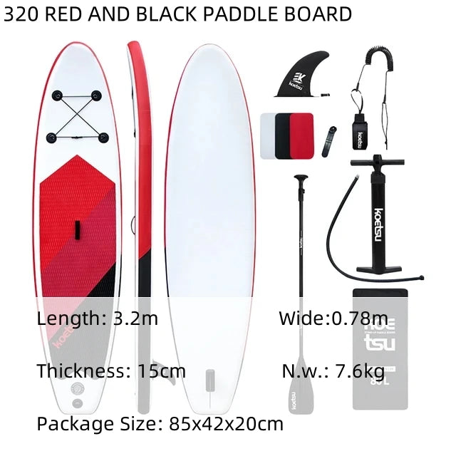 Inflatable  Surfboard with Pump Stand Up Racing Paddle Board PVC Standing Sup Accessories Surfing Board for Outdoor Water Sports