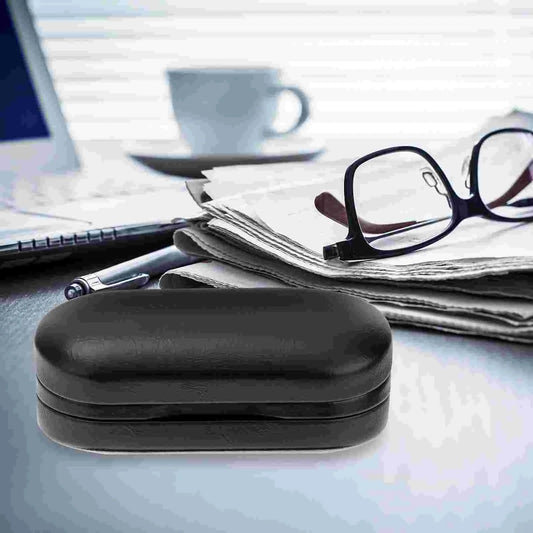 Glasses Case Two Eyeglasses for Men Sunglass Premium Materials Cases Double Flocking Cloth Goggles Storage Lightweight