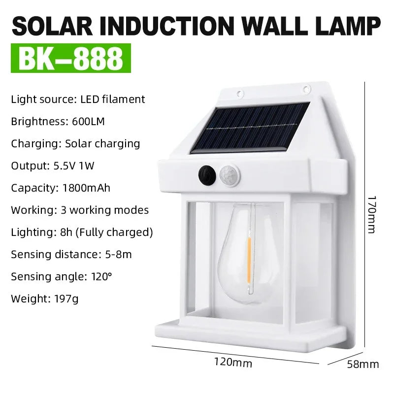 4PCS Solar Wall Street Lamp Waterproof Warm Light With Sensor Garden Decoration Solar Powered Led Outdoor Lighting Country House