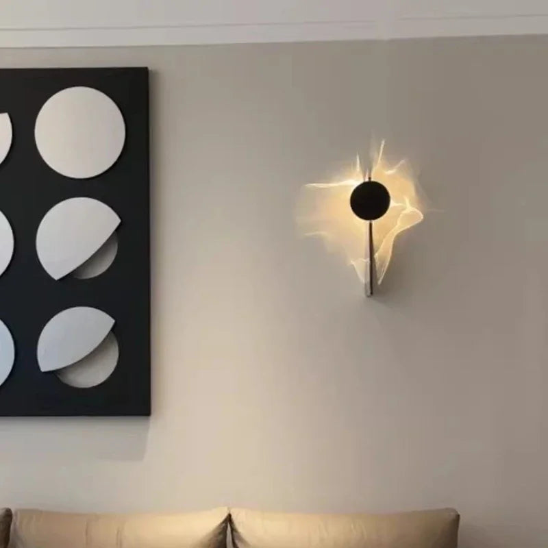 Postmodern Rotatable Creative Water Ripple Entrance Background Wall Light Bedroom Bedside Living Room Atmosphere Light