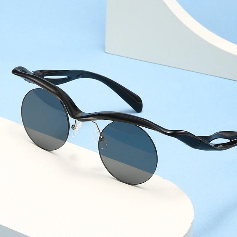 Women Fashion Round Sunglasses Designer Special-shaped Sun Glasses For  Men Round Rimless Outdoor Party Accessory Unisex Eyewear