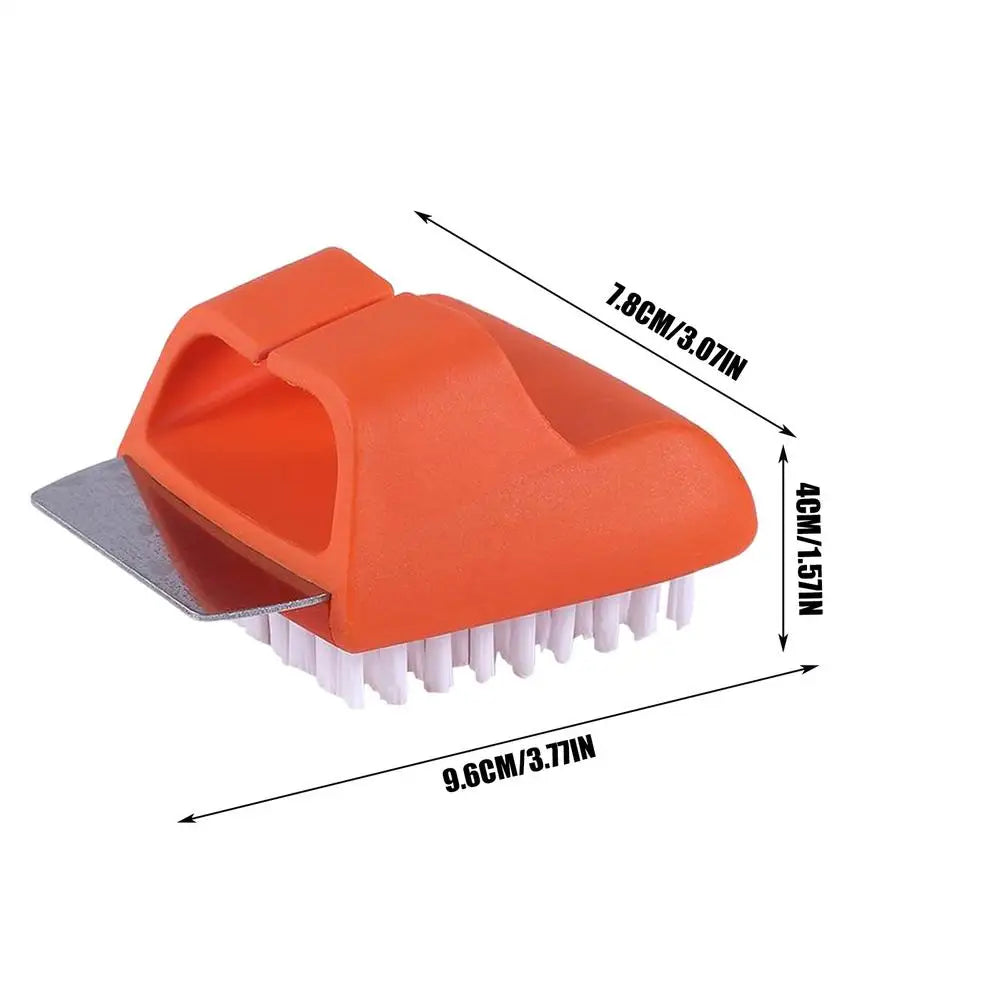 Grill Scrubber Brush Outdoor Grill Scrubber And Spatula 2-in-1 Design Cleaning Tool For Home Kitchens Camping Trips Backpacking