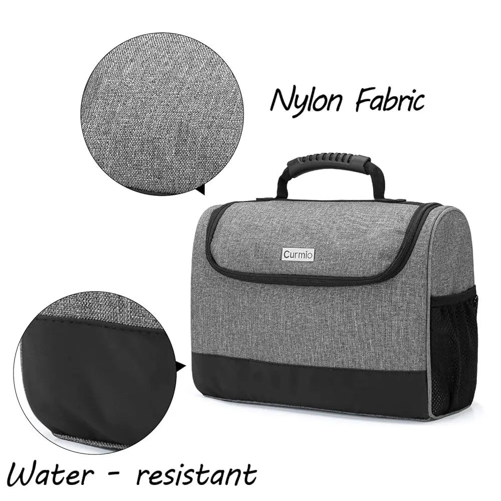 Bartender Kit Bag, Portable Travel Carrying Bag With Rubber Handle For Bar Tools Set, For Home Indoor Outdoor Patio Party, Gray