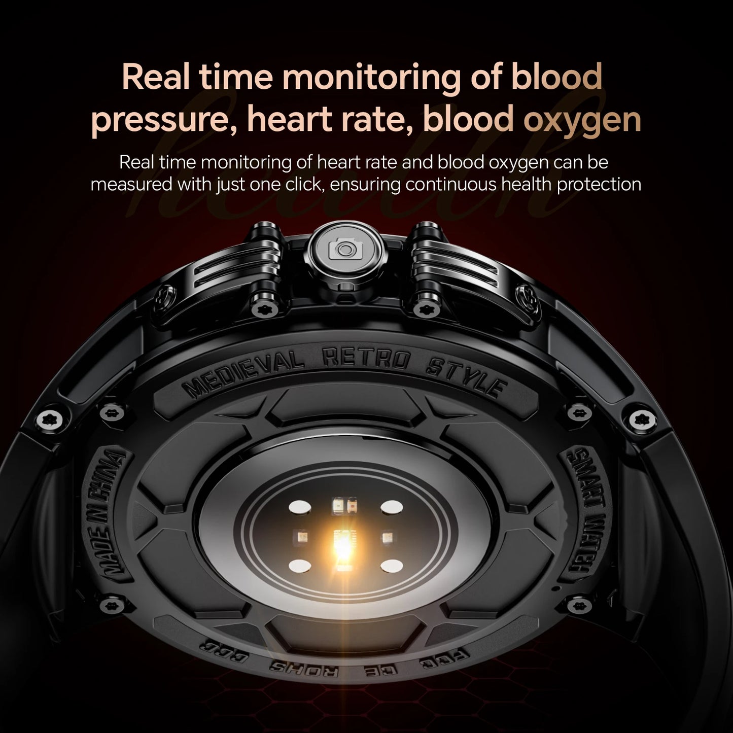 LOKMAT New APPLLP 4 Pro Android Watch Phone 4G SIM Card Smart Watch Full Round Amoled Touch Screen Camera Video Calls Fitness