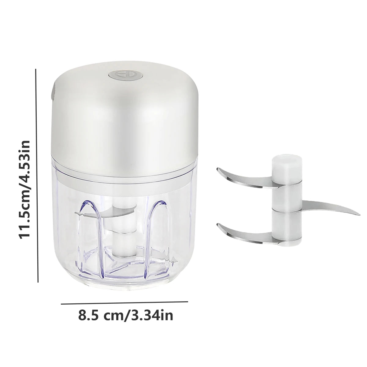 250ml Electric Garlic Chopper, Mini Portable Veggie Chopper, Garlic Grinder Masher Onion Chopper, Food Processor