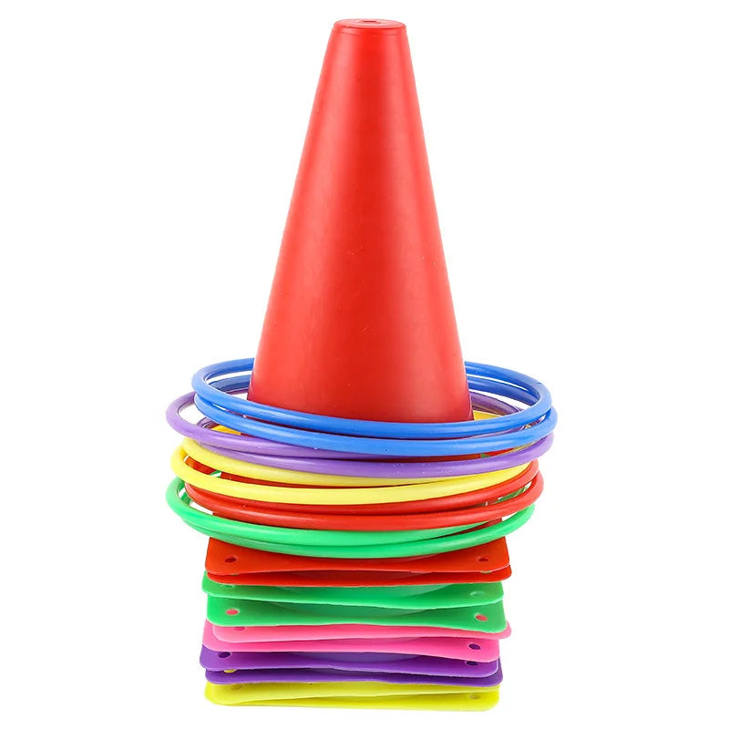 5 Logo Buckets Throwing Rings Cones Parent-child Interactive Sensory Training Indoor And Outdoor Games Children's Toys