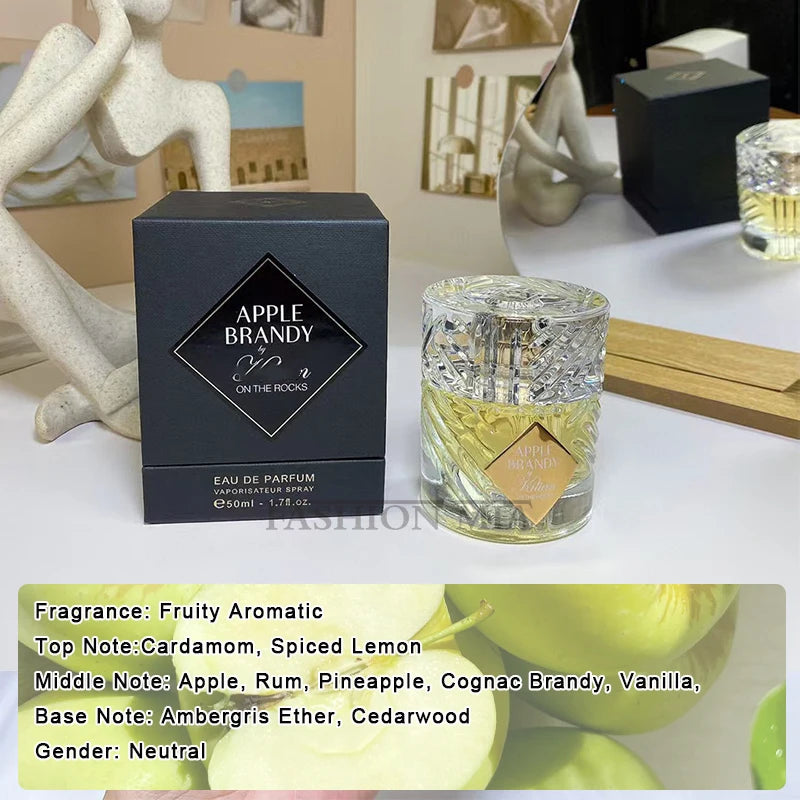 50ml Brand Men's Cologne Parfum Lasting Natural Floral Fruity Ice Rose Flam Wormwood Apple Brandy Pheromone Fragrance Women
