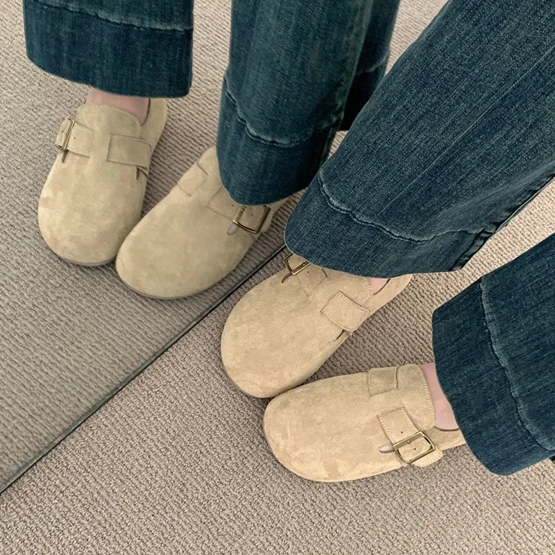 Women's Shoes Flats Barefoot Sneaker Woman 2025 Trend Moccasins Slip-on Round Toe Running Comfortable Stylish Retro on Offer New
