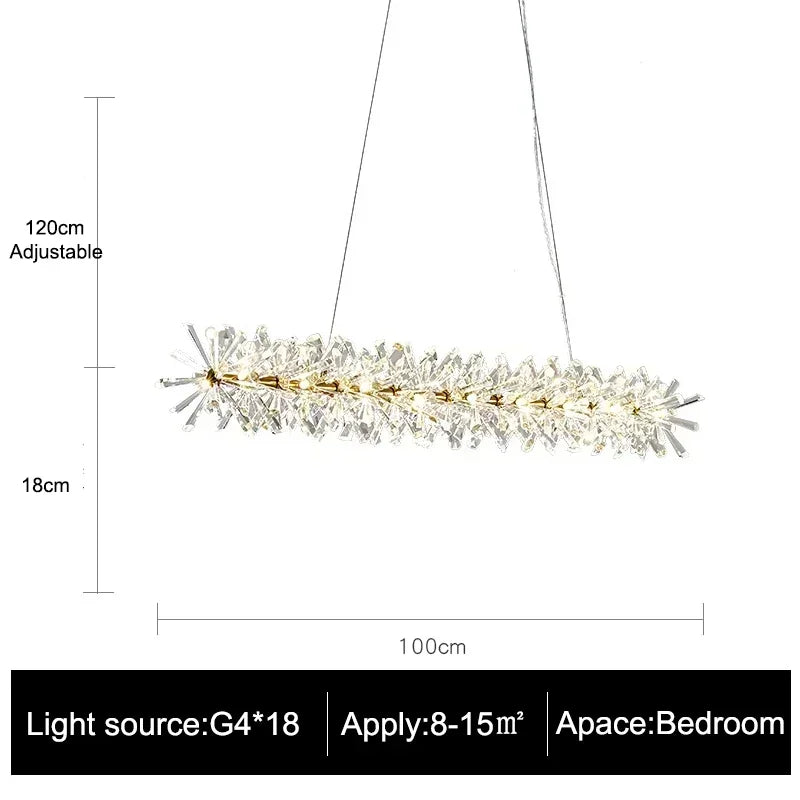 Modern living room bedroom round ceiling chandelier indoor luxury crystal chandelier personalized creative LED lamps