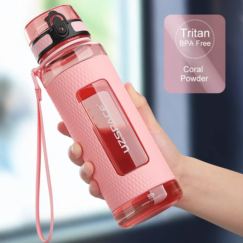 UZSPACE Sport Water Bottles BPA Free Portable Gym Anti-fall Leak-proof Large Capacity Fitness Kettle Tritan Plastic Drink Bottle