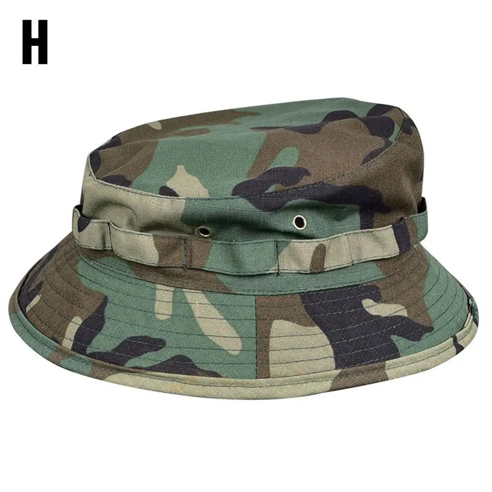 2025 New Style Bucket Hat Boonie Hunting Outdoor Wide Brim Sun Men Cap Tactics Fishing Bucket Hat Cowboy Cap