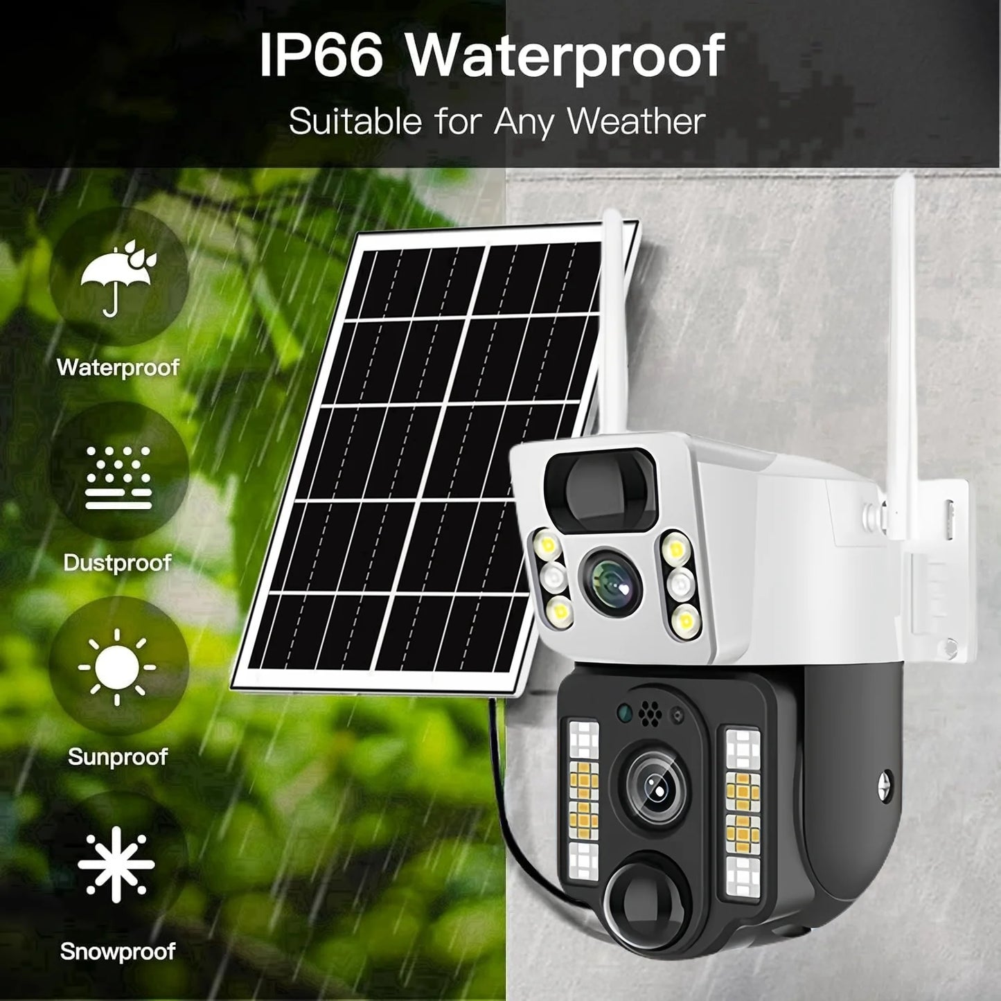 8MP 4K Smart Home Security Camera HD Solar Camera CCTV Video Surveillance Waterproof Human Detection 2 Way Audio IP WIFI Cameras