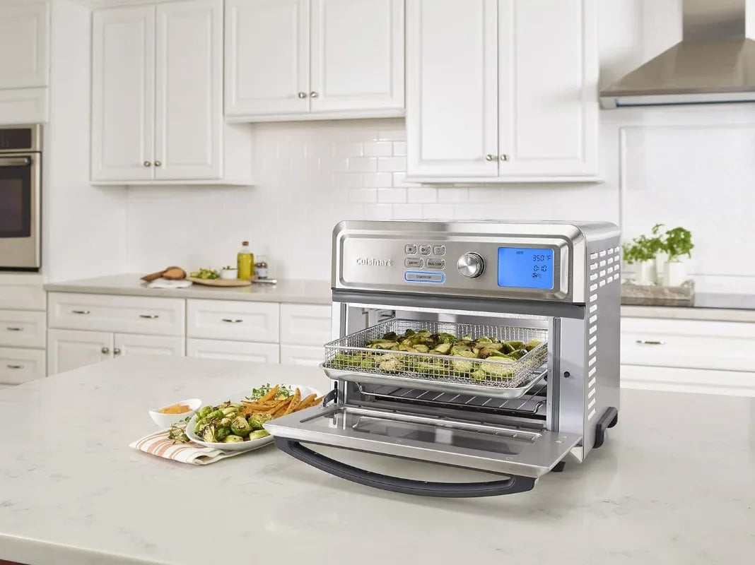 Cuisinart Air Fryer Toaster Oven, Digital Display, Digital 1800 Watt, Adjustable Temperature and Controls, Stainless Steel
