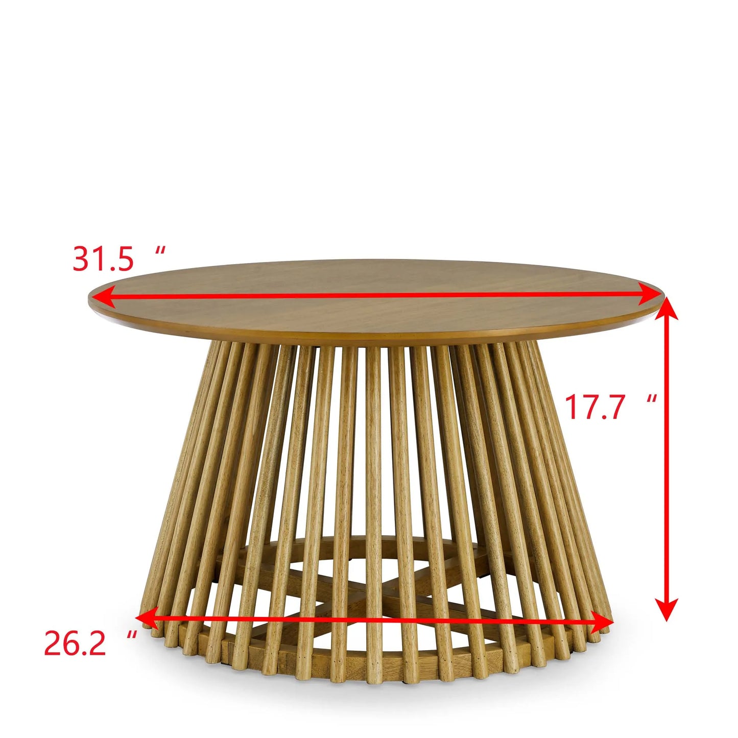 Modern Minimalist Coffee Table – Solid Wood Construction, Nordic Style, Simple and Elegant Design, Ideal for Living Room, Home