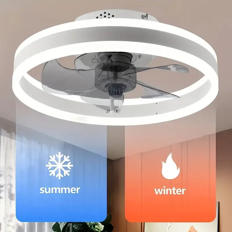 Ceiling Fan Have 6 Speeds Sealing Fan Led Lighting Adjustable Brightness Fan Can Sleep Timing Ceiling Lamp High Chrominance