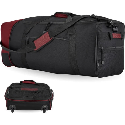 Travelers Club 32-inch Collapsible Expandble Travel Rolling Duffel Bag