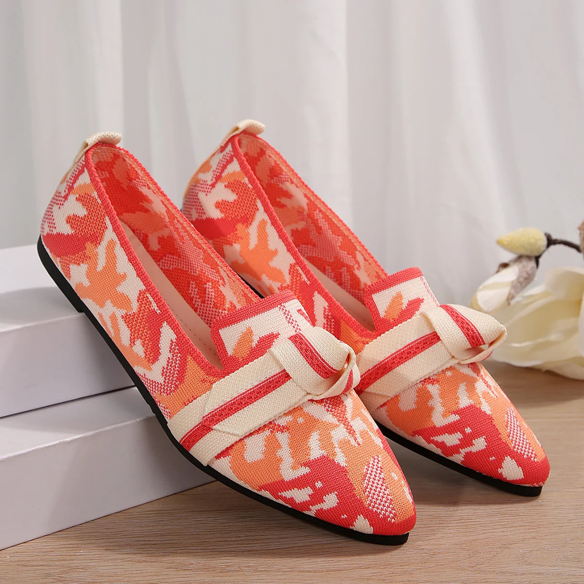 Women's Shoes Loafers Ballet Flats Pointed Toe Barefoot Slip-on Casual Low Heel Luxury Brand Woman Shoe New in Butterfly