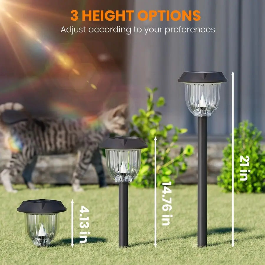 Bright 10 Pack Solar Lights Outdoor IP65 Waterproof,LED Solar Lights for Outside,Landscape Lighting,Garden Decorative for Yard,P