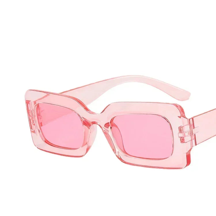 Women's Sunglasses 2025 Fashion Vintage Rectangle Frame Purple Pink Square Glasses Girls Sun Glasses Ladies Eyewear UV400