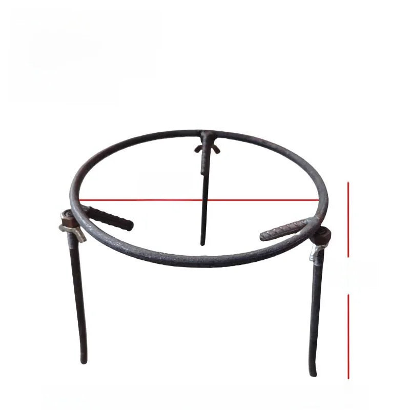 Outdoor Triangular Pot Stand Firewood Tee-legged round Kitchen Cooking Utensils Detachable BBQ ill Sta for Cam