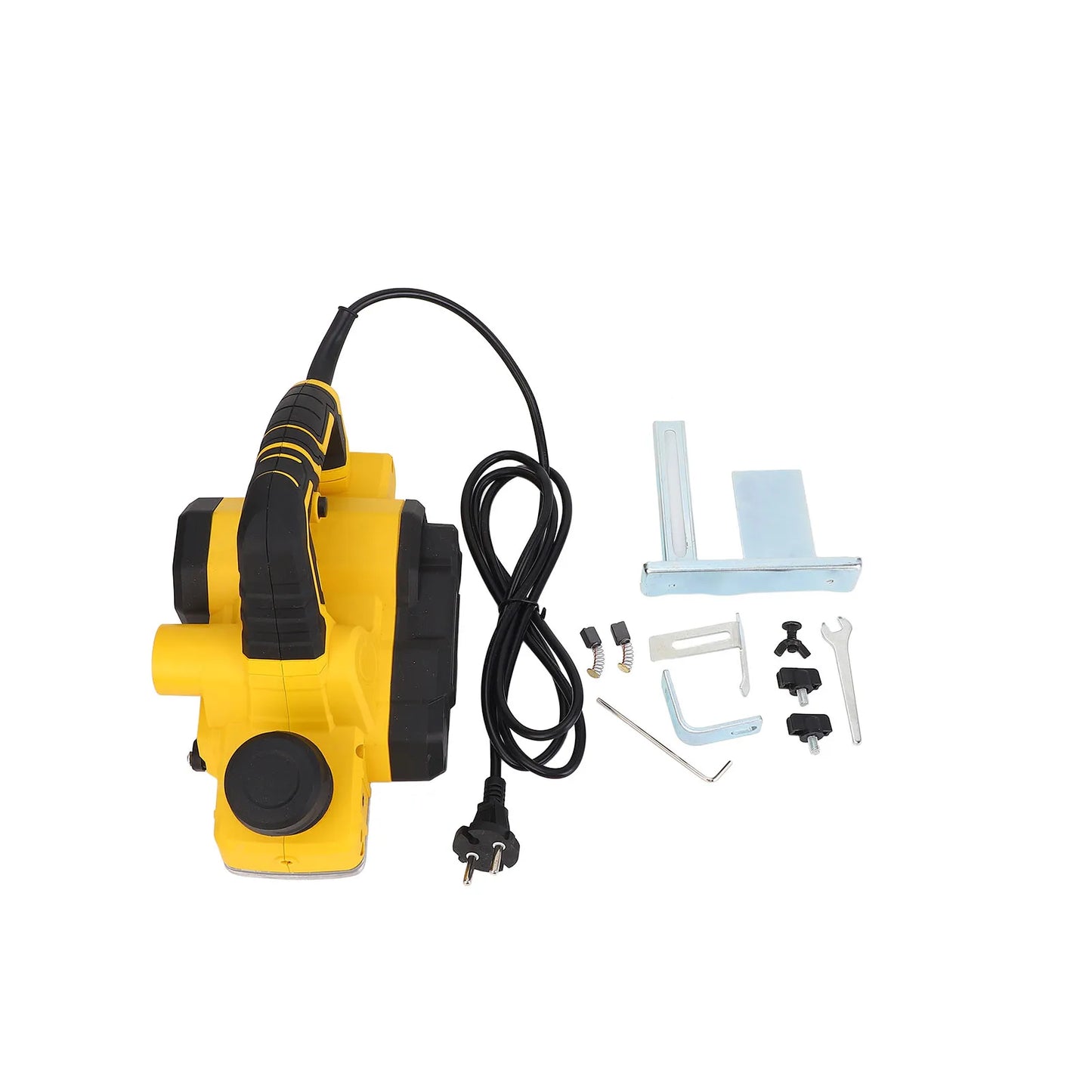 900W Electric Planer US Plug 16000RPM Woodworking Power Hand Planer for Wood Grooving and Chamfering Yellow Power Hand Planer