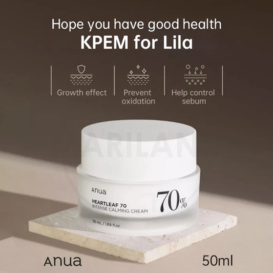 ANUA Heartleaf 70 Intense Calming Cream 70% Original Korean Skincare Products Recovery Moisturizing Nourishing Whitening Cream