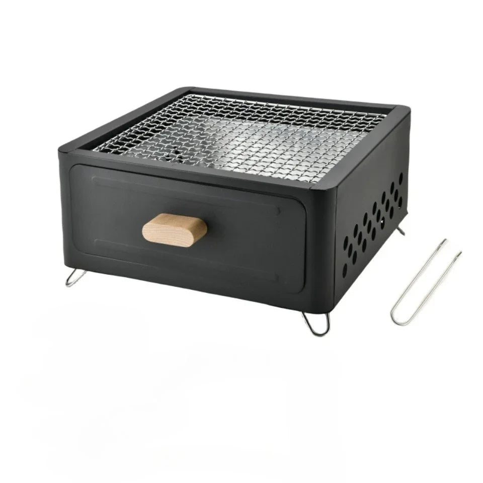 Portable BBQ Charcoal Grill Mini BBQ Tool Kit Picnic Beach Household Garden Barbecue Grill Bbq Grill Outdoor Camping Grill