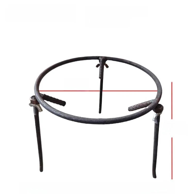 Outdoor Triangular Pot Stand Firewood Tee-legged round Kitchen Cooking Utensils Detachable BBQ ill Sta for Cam