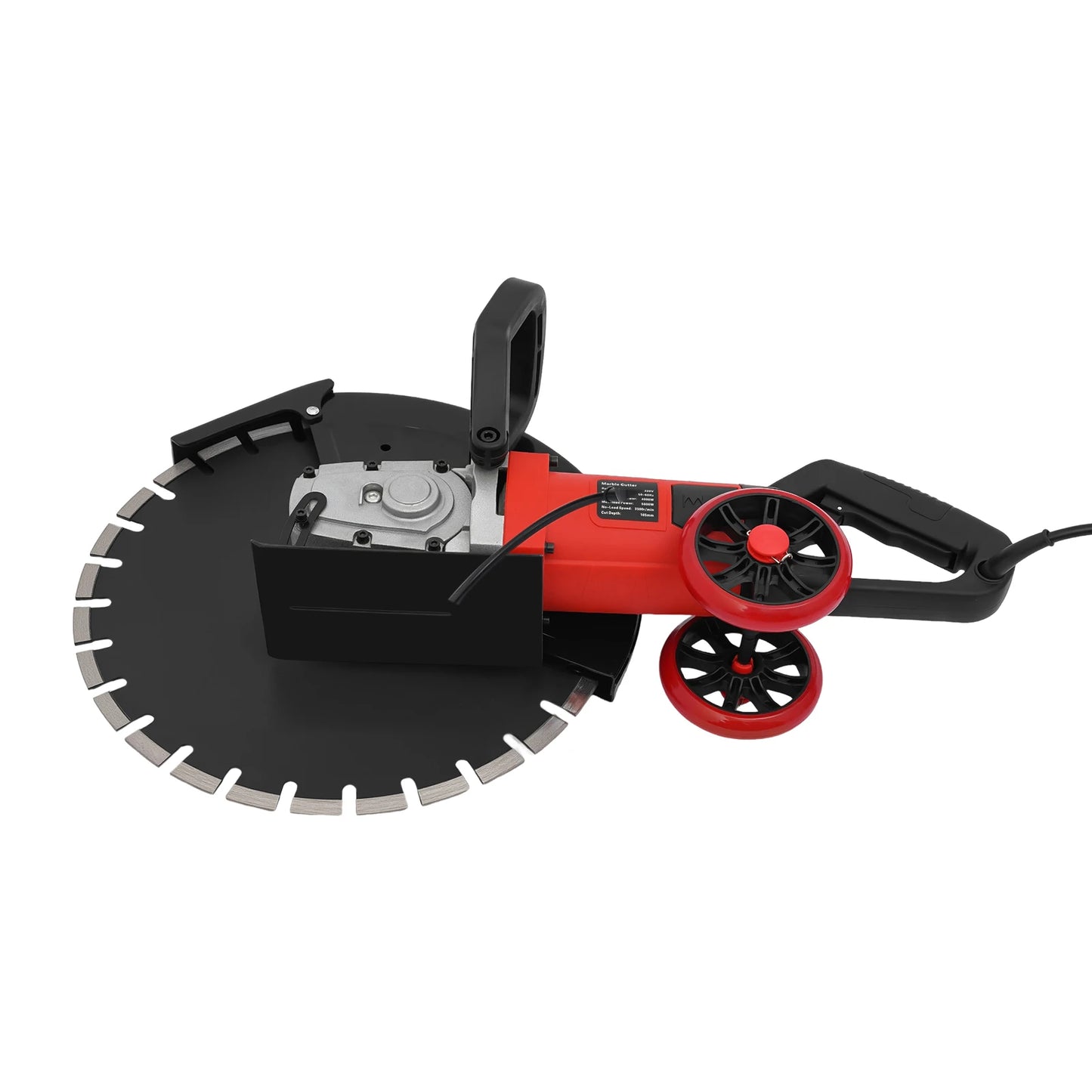 4000W Electric Concrete Saw, Concrete Cutter Saw, Circular Saw with 410mm Saw Blade and Rolling Pulley, for Concrete Stone Brick