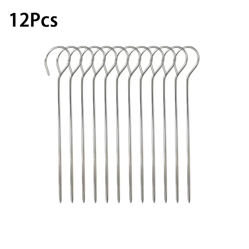 New Stainless Steel Air Fryer Grill Round with Grilled Skewers Hanging Skewers Rack Vertical Grill Rack for Home Kitchen Outdoor