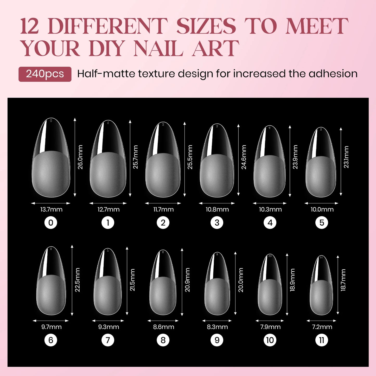 MIZHSE Solid Nail Glue Gel Set 3-in-1 Builder Gel with UV LED Lamp, Base & Top Coat, Nail Tips – Professional Manicure Kit Gifts