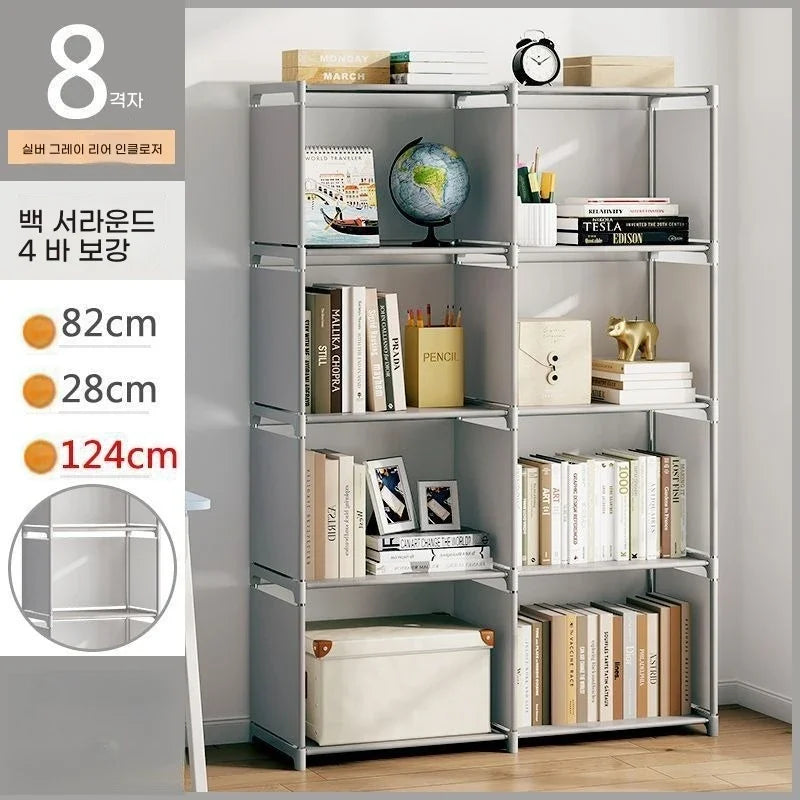 Simple Bookshelf Multi-Layer Bookcase Square Storage Shelf Easy Assembly Bookcase Living Room And Study Bedroom Storage Shelf ﻿