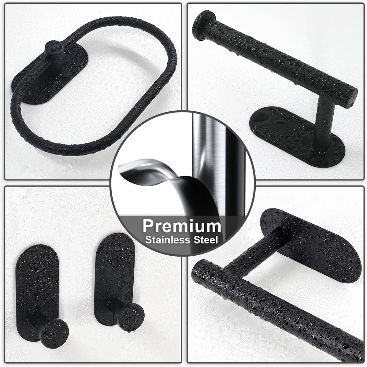 Bathroom Towel Bar  Set 5 Pieces/Set 7 Pieces Brushed Nickel Modern  Bathroom Hardware Set Stainless Steel Wall Mounted