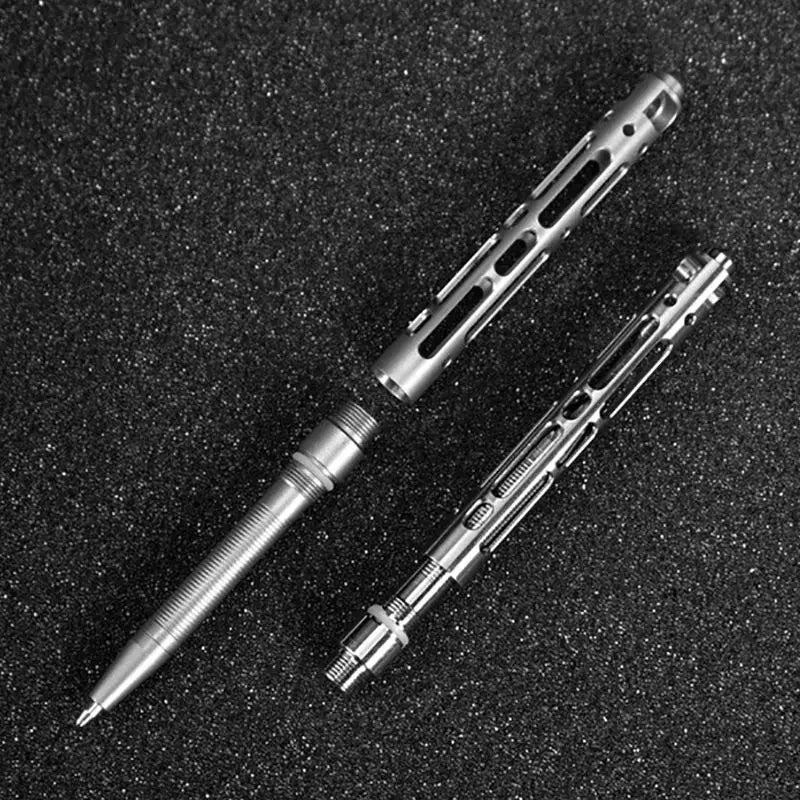 Titanium TC4 Tactical Pen Self Defense Outdoor Tool Keychain Portable Pocket Business Writing Pen Broken Window Tools wepons