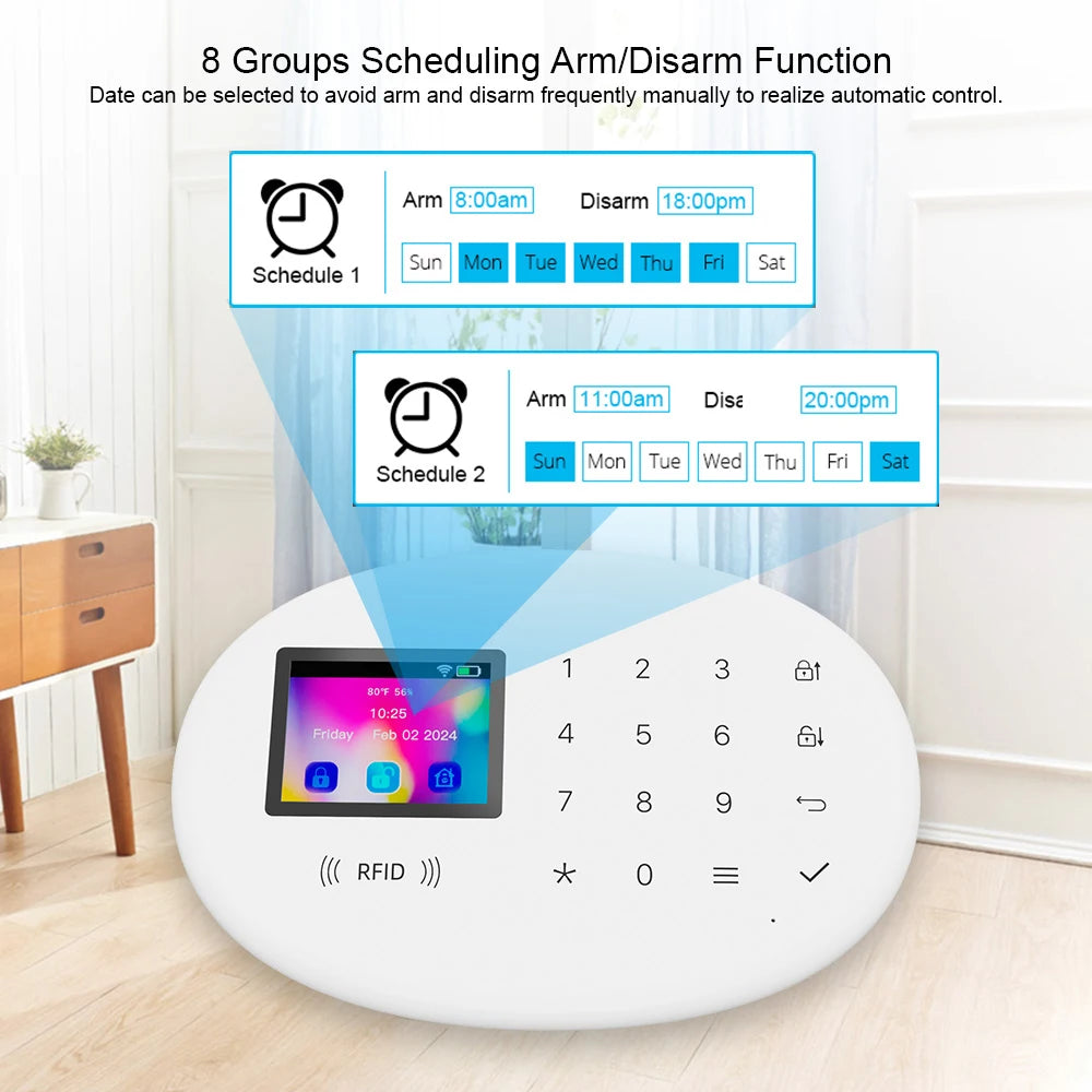 Home Alarm System Alarm Panel Wireless Motion Sensor Tuya Smart WiFi GSM 4G Anti theft Alarm for Home Security Motion Sensor