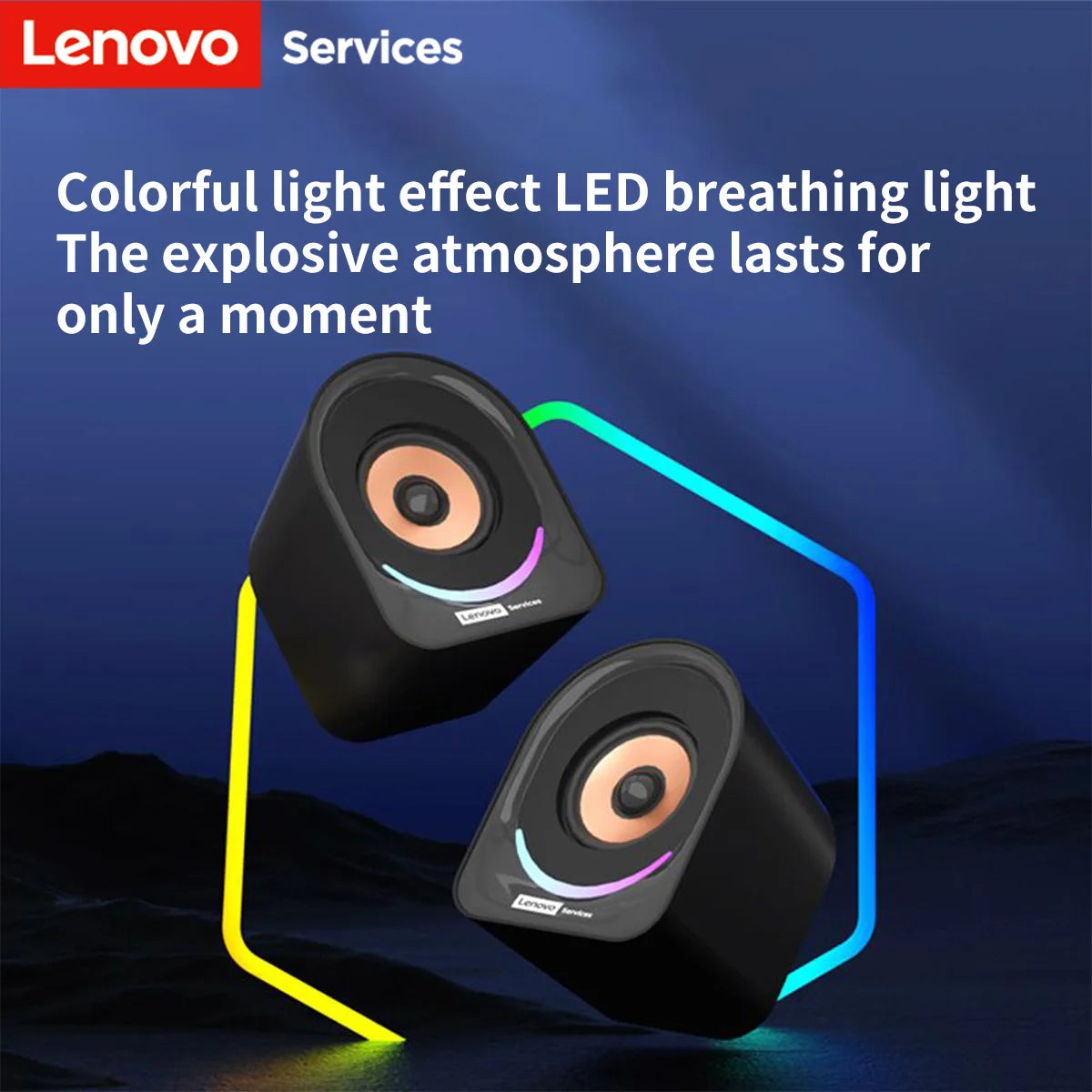 Lenovo Desktop Audio Portable Small Speaker Computer Audio Desktop Notebook Home Wired Mini Audio Small Desktop Multimedia Notebook Speaker