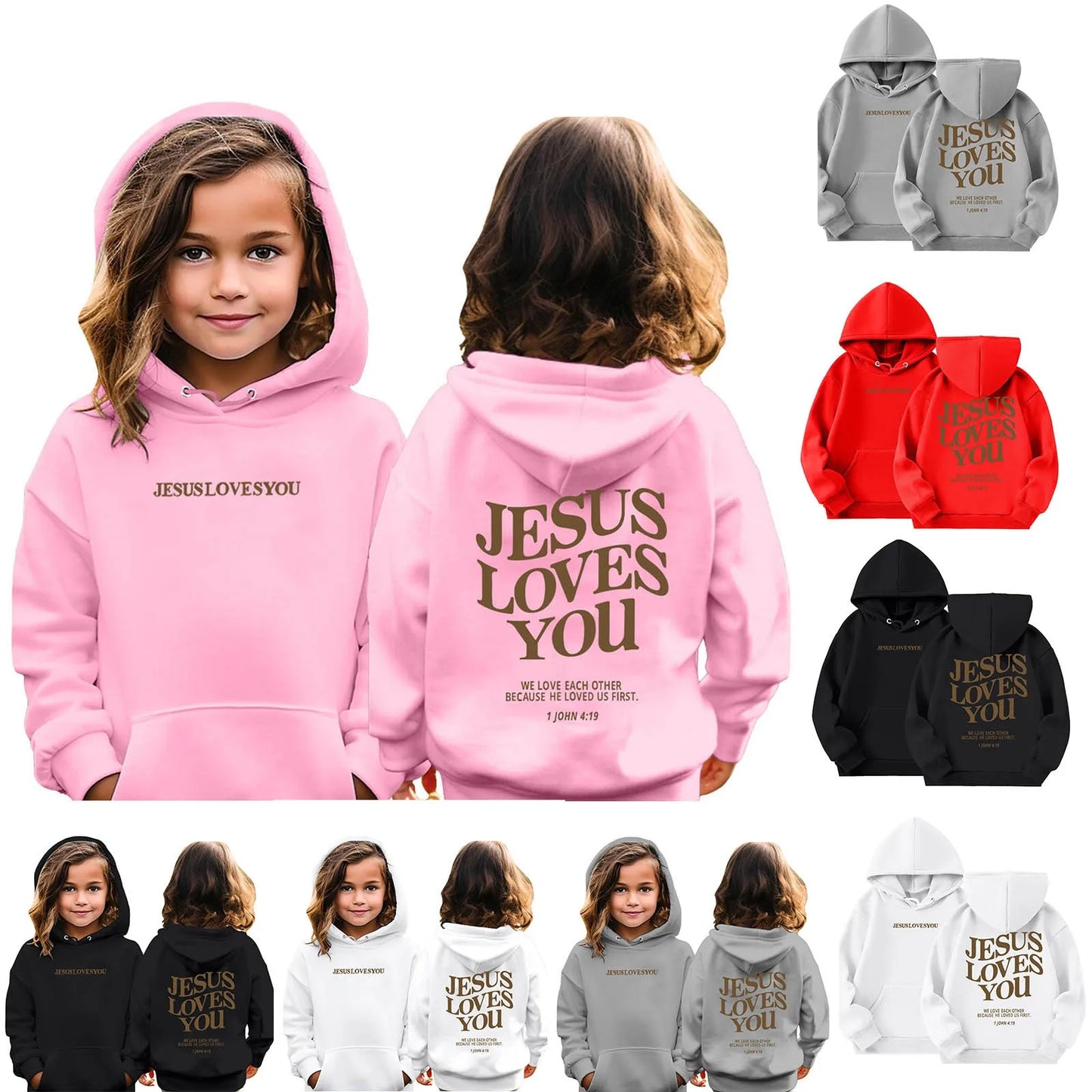 Girls Casual Long Sleeve Hoodies Cute Oversized Fleece Pocket Sweatshirt Tops Sweatshirt for Teen Girls