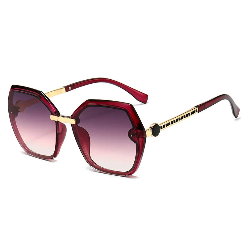 Women Square Sunglasses Ladies Fashion Big Frame Sun Glasses Catwalk Vintage Eyeglasses  Sunglass