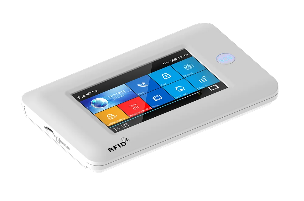 4.3 Inch Big Screen  Tuya Smart Life  WIFI+GSM/4G  Burglar Alarm System Touch Keypad Home Security Alarm Sensor Motion Detector