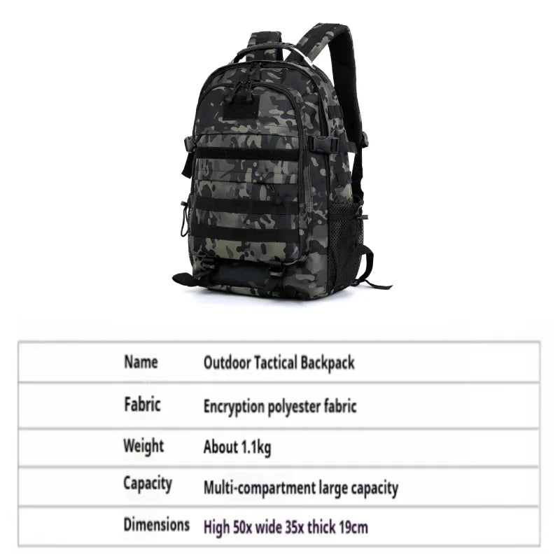 Large Capacity Hiking Backpack - Multiple Compartments for Outdoor Adventures, Camping and Traveling, Travel Backpack