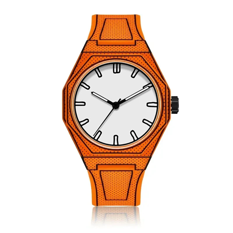 Hot Sale Silicone Comic Design Quartz Watch Classic Anime Lines Men Watches Watch Strap Sport Watches Man AAA Plastic Clock