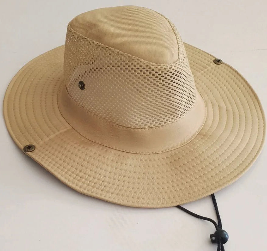 New Fishing Caps Men's Outdoor Hat Knight Cap Wide Straw Hat Summer Autumn Tourism Hiking Beach Sun Cap