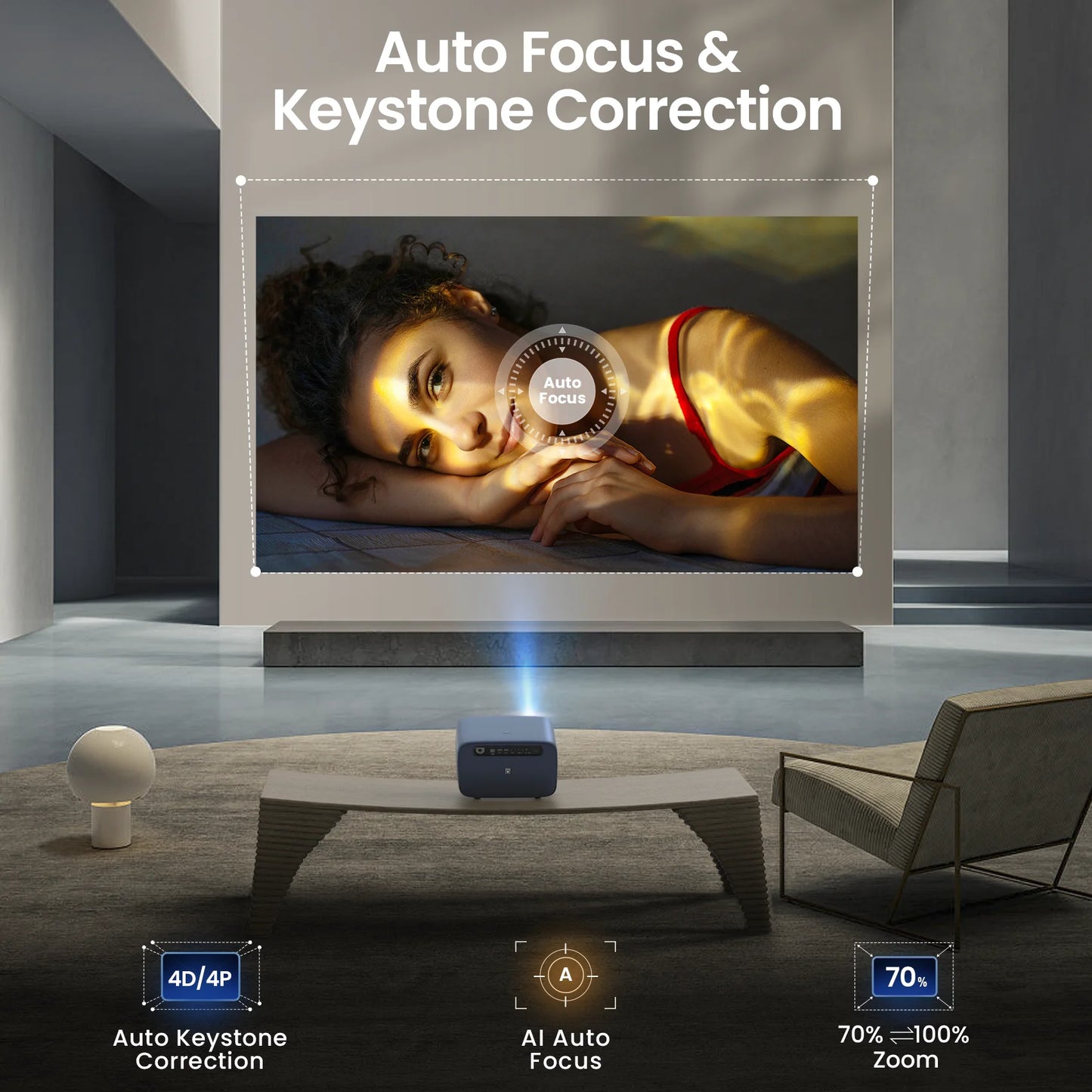 FANGOR 3000ANSI 4K Projector Android 3+128G Wifi Projector Free Netflix HDR Video Home Theater Beamer Outdoor Smart TV With MEMC