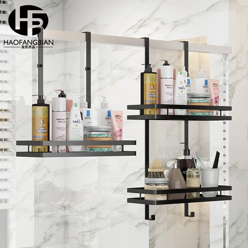 Bathroom Storage Rack No Drill Shelves Wall Mount Corner Shelf Shower Holder For WC Shampoo Organizer Bathroom Accessories