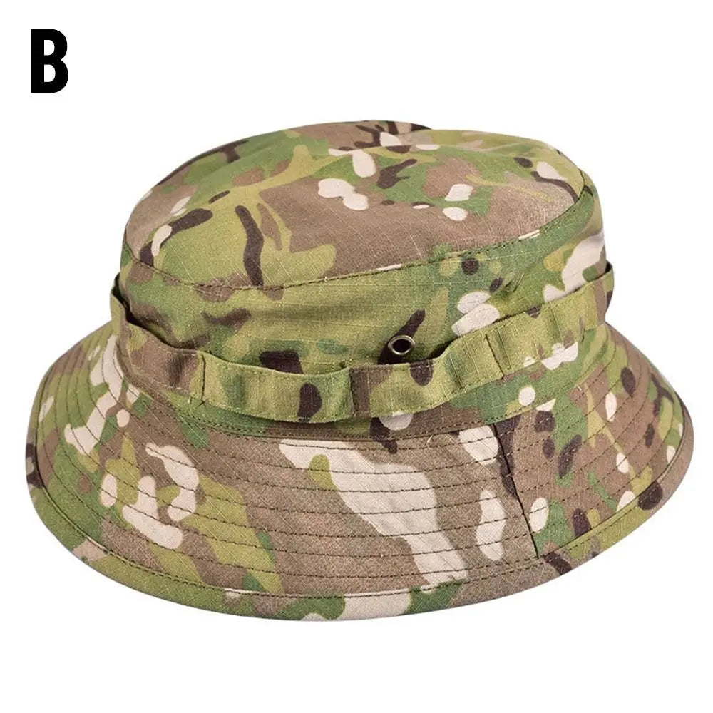 2025 New Style Bucket Hat Boonie Hunting Outdoor Wide Brim Sun Men Cap Tactics Fishing Bucket Hat Cowboy Cap