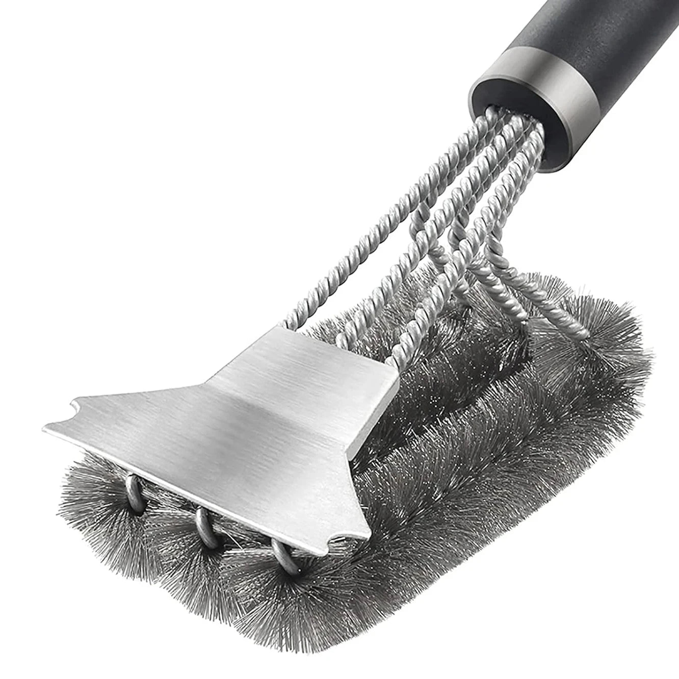 1/2PCS  Safe Grill Brush and Scraper with Deluxe Handle Grill Cleaner Brush Stainless Steel Bristle Grill Brush Accessories