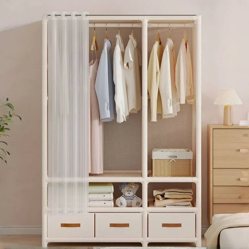 Large Capacity Wardrobe Easy Assembly Cabinet Dust-proof Storage Shelf Durable Closet Collapsible Wardrobe for Dorm Bedroom