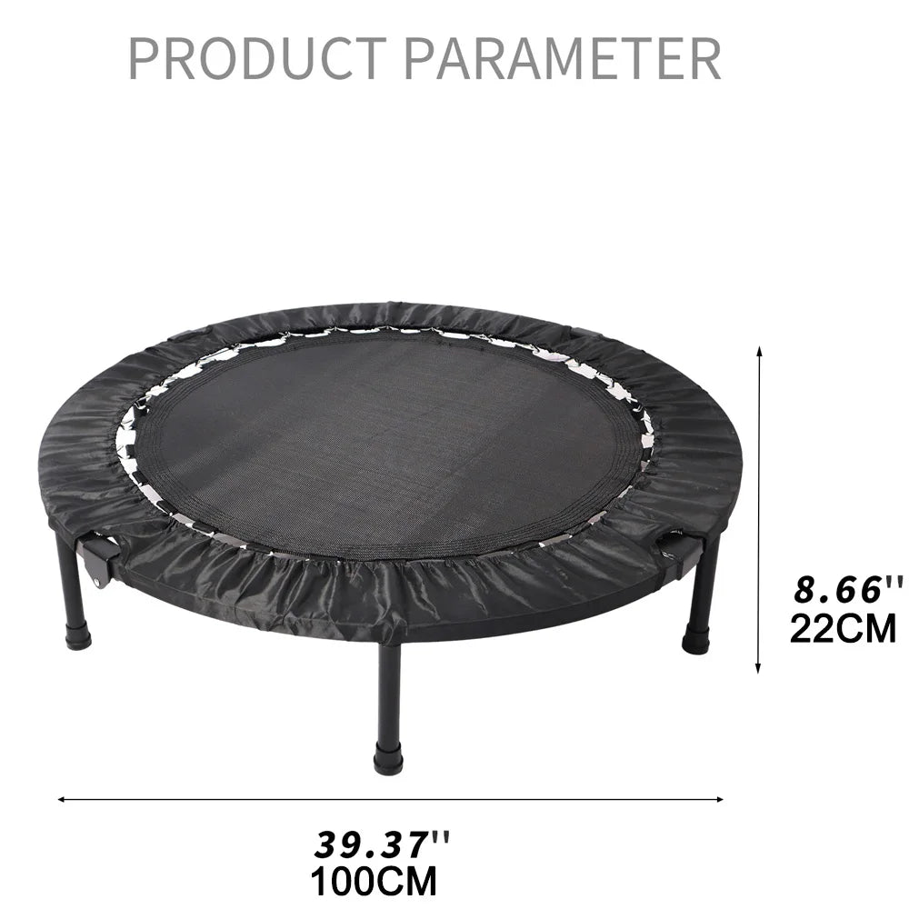 Foldable Mini Exercise Trampoline Portable Fitness Rebounder Sport for Adults Jumping Training Indoor/Outdoor for Home Workout
